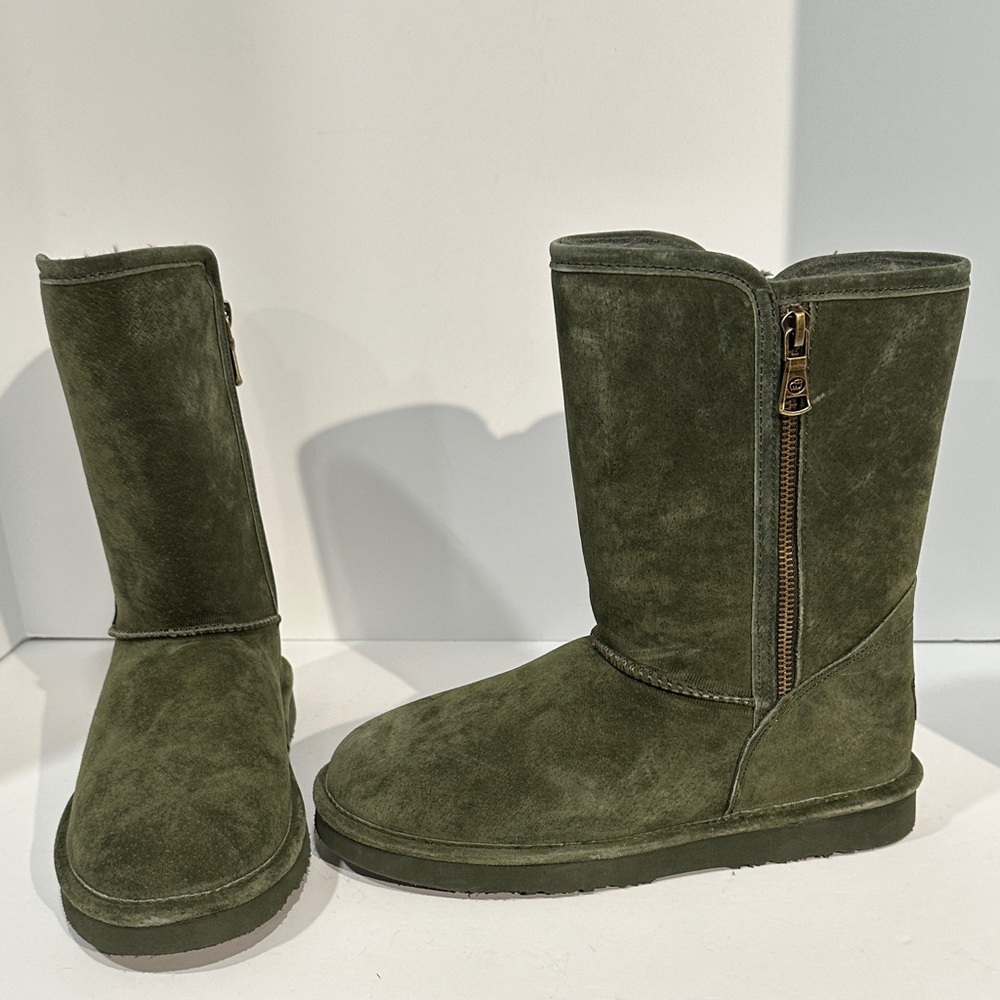 LAMO Olive Green Suede Women's Boots